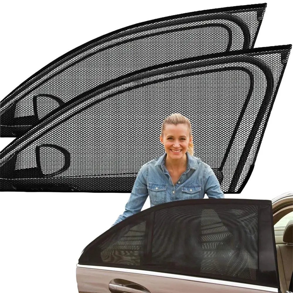 Universal Car Window Sunshade Mesh Curtains – UV Protection & Privacy