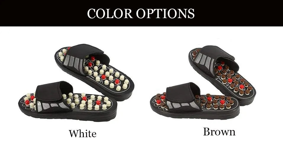 Acupressure Massage Slippers – Rotating Foot Therapy Shoes