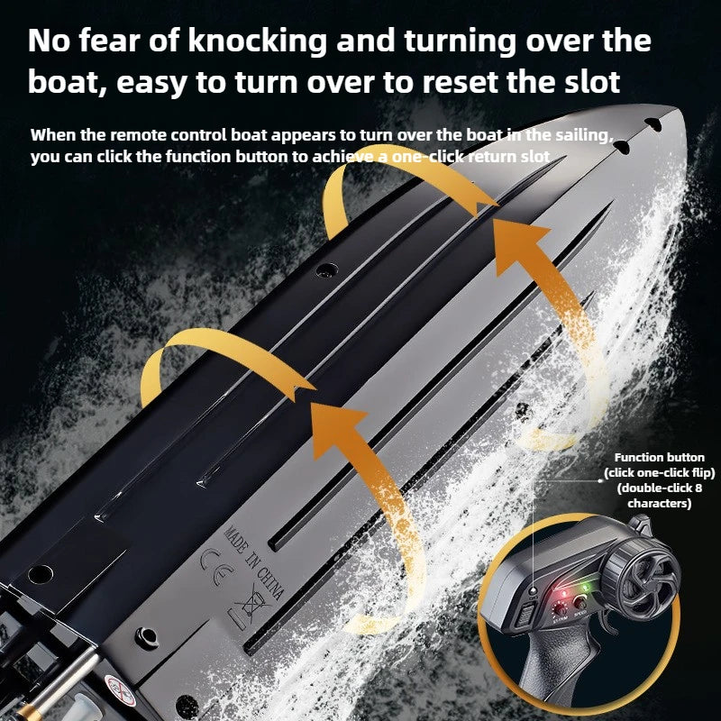 High-Speed 2.4GHz RC Racing Speedboat – Waterproof & Self-Righting