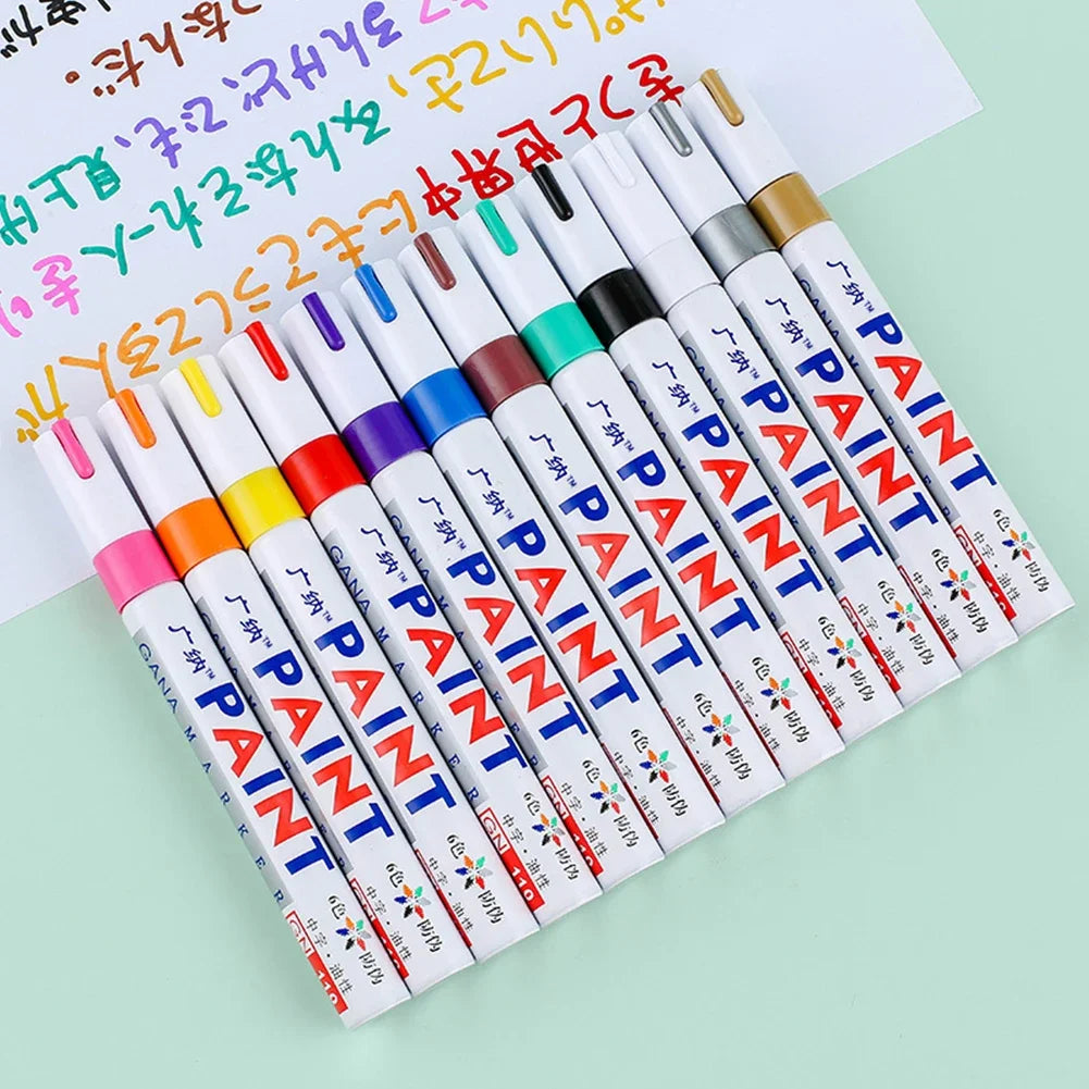 Write on Anything — Waterproof Paint Marker Set (12 Colors)