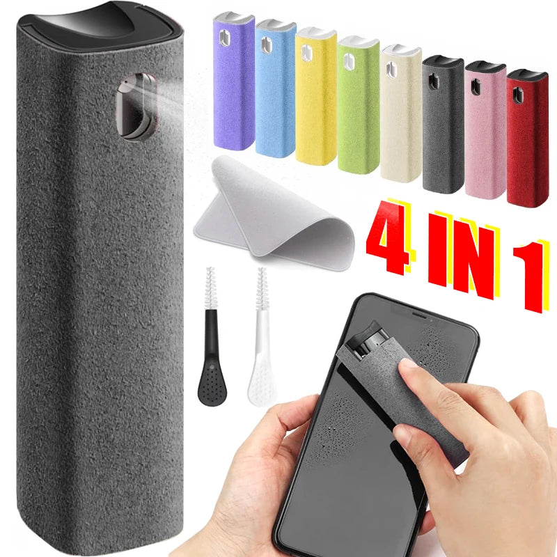 3-in-1 Portable Screen Cleaning Spray with Microfiber Cloth