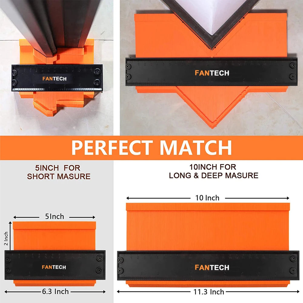 Precision Contour Gauge with Lock – Shape Duplicator Tool for Woodworking, Tiling & DIY Projects