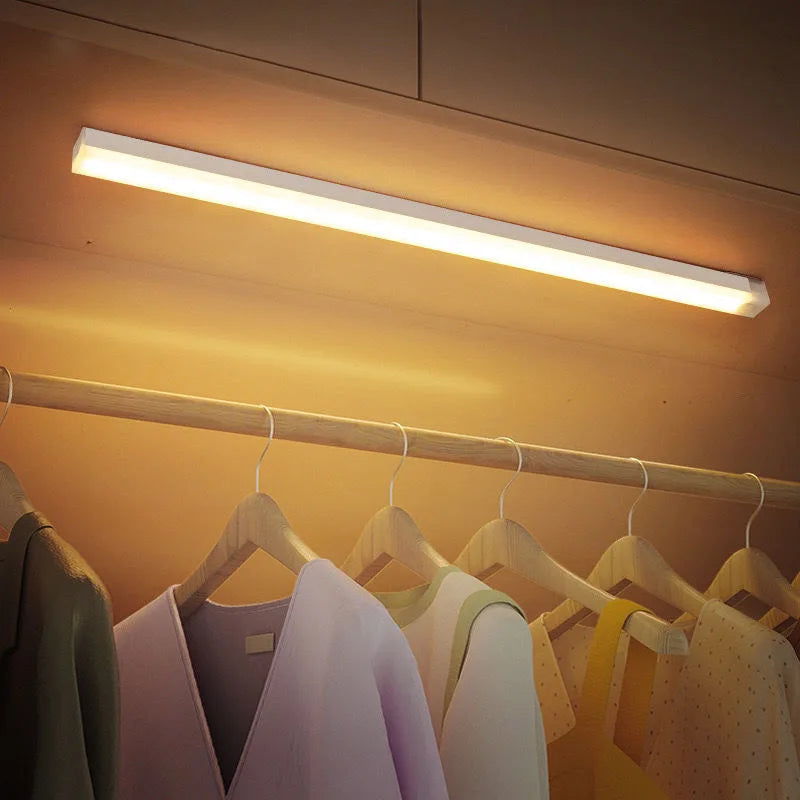 Rechargeable LED Motion Sensor Night Light - Wireless, Type-C Cabinet & Staircase Lamp