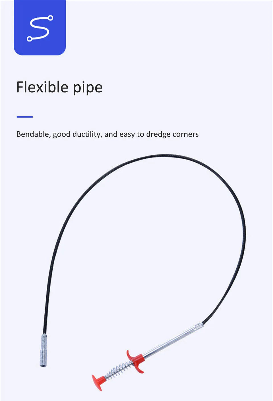 90cm/35.4 in Flexible Sink & Drain Grabber Tool – Long Reach Claw for Easy Blockage Removal
