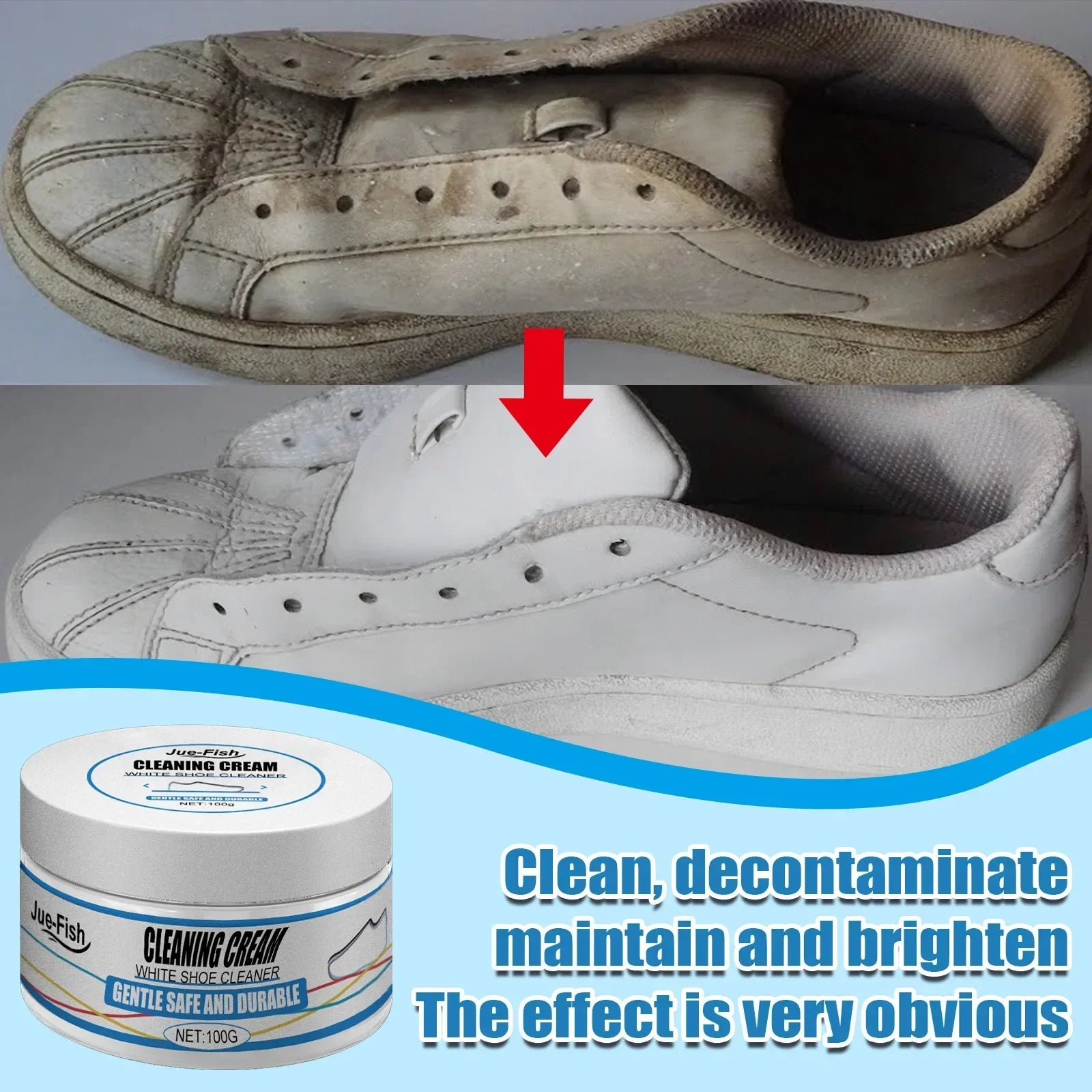 Restore White Shoes in Minutes — Waterless Cleaning Cream