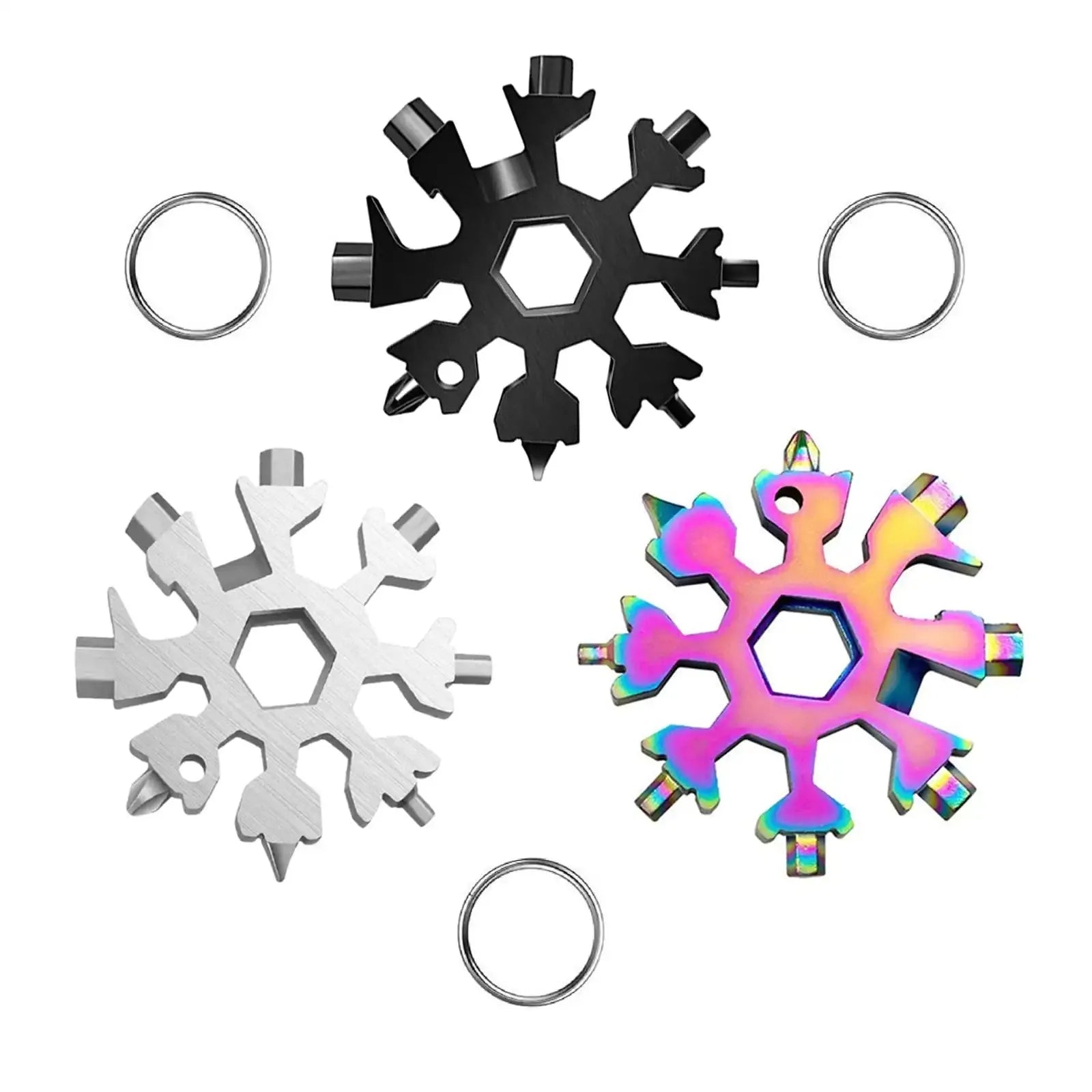 18-in-1 Snowflake Multi-Tool - Versatile Stainless Steel Gadget for All Your Needs