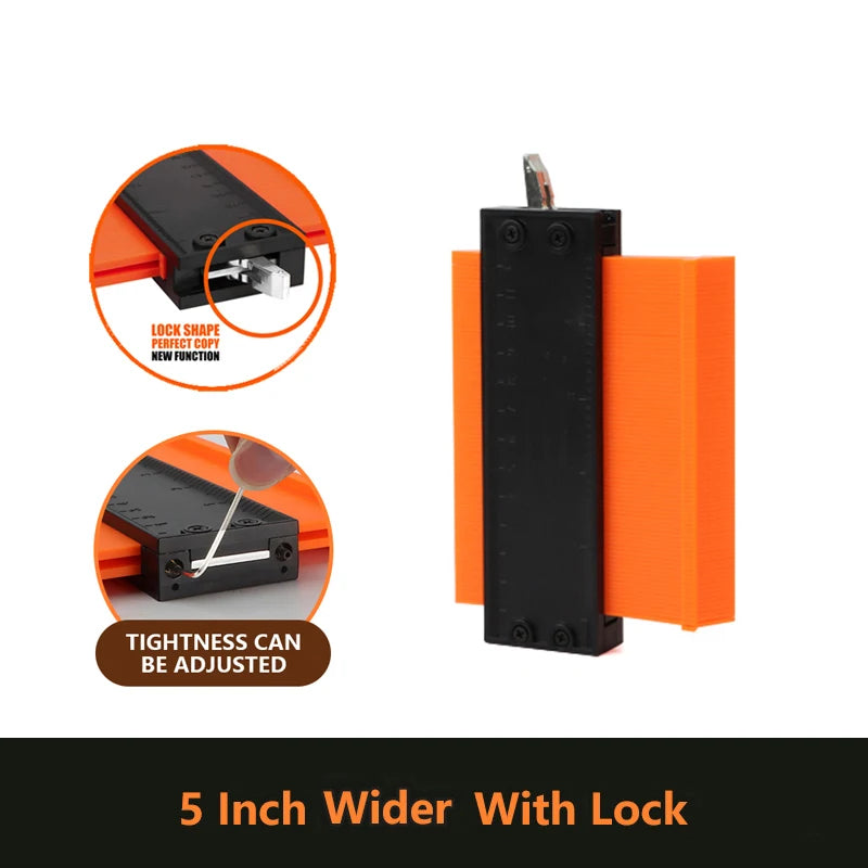 Precision Contour Gauge with Lock – Shape Duplicator Tool for Woodworking, Tiling & DIY Projects