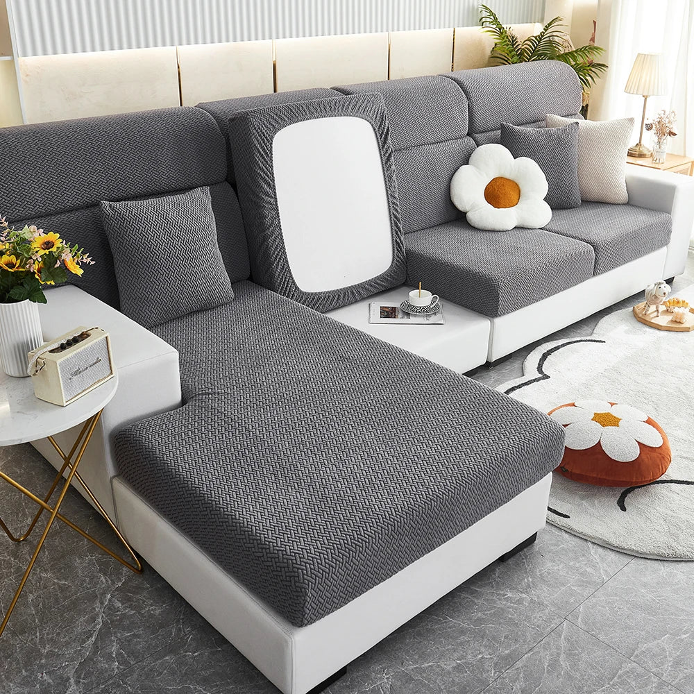Stretch Jacquard Sofa Cover – Soft, Snug, and Stylish Protection