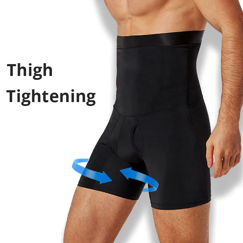 Men's High-Waisted Tummy Control Shaper Shorts