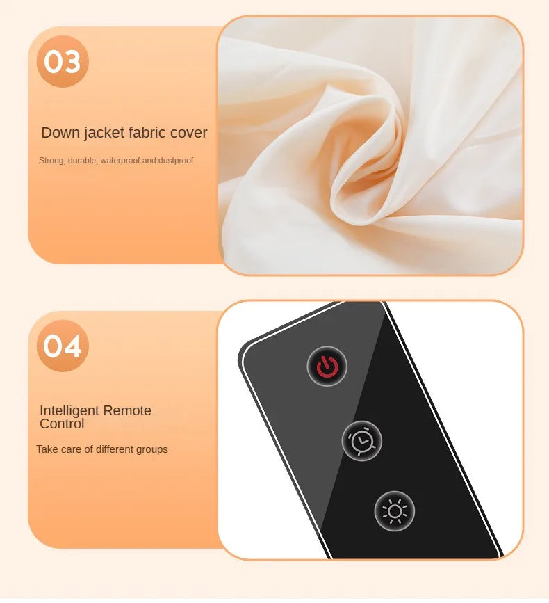 Portable Folding Clothes Dryer with Remote Control