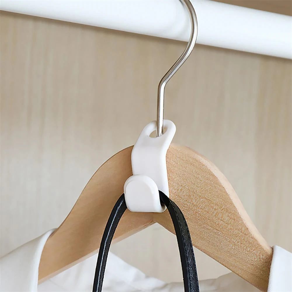 Space-Saving Cascading Wardrobe Connector Hooks