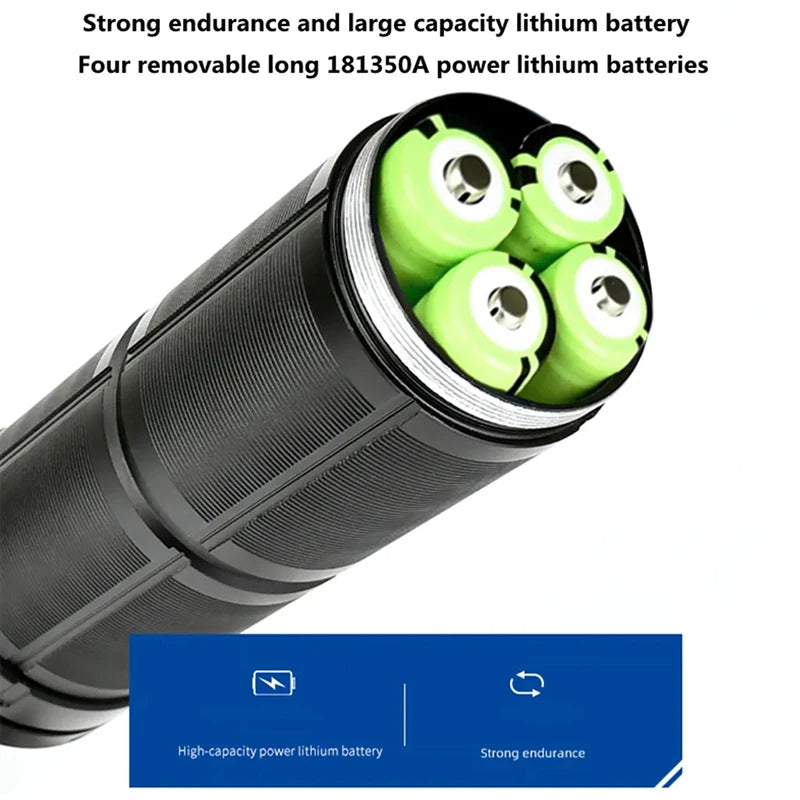 High-Power LED Flashlight – Rechargeable, Long-Range, Tactical Outdoor Torch