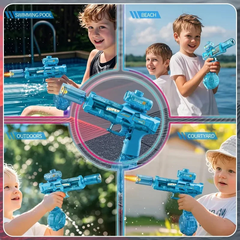 LED Light-Up Electric Water Blaster – Rechargeable & Auto-Firing