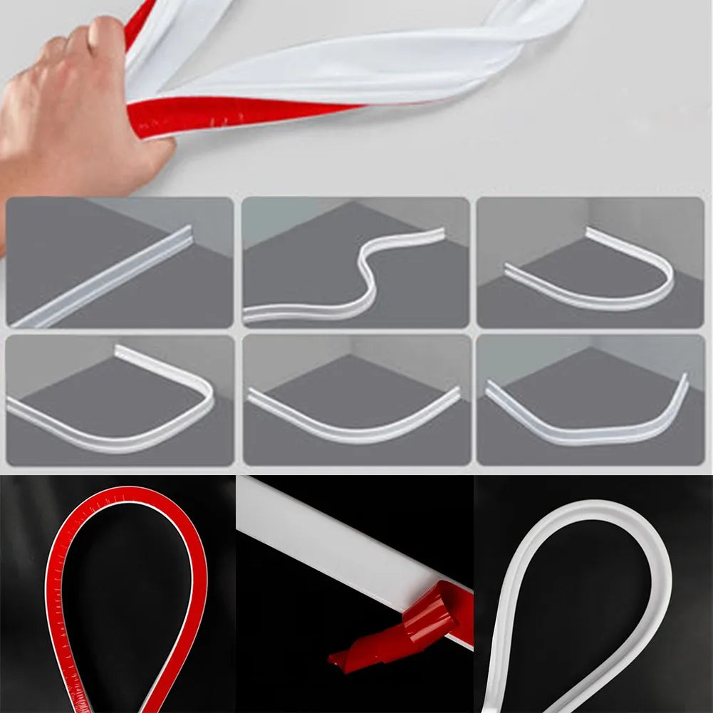 Flexible Silicone Water Barrier – Shower & Kitchen Waterproof Strip