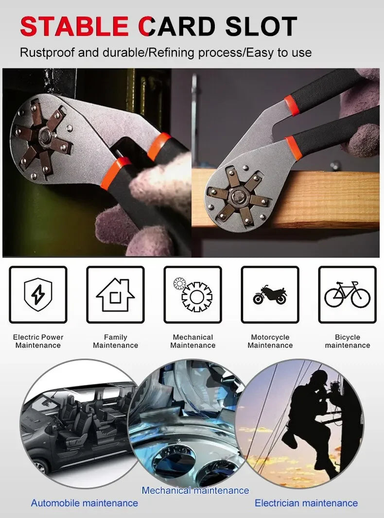 Adjustable 6/8-Inch Magic Wrench – Multifunctional Hand Tool for Home Repairs