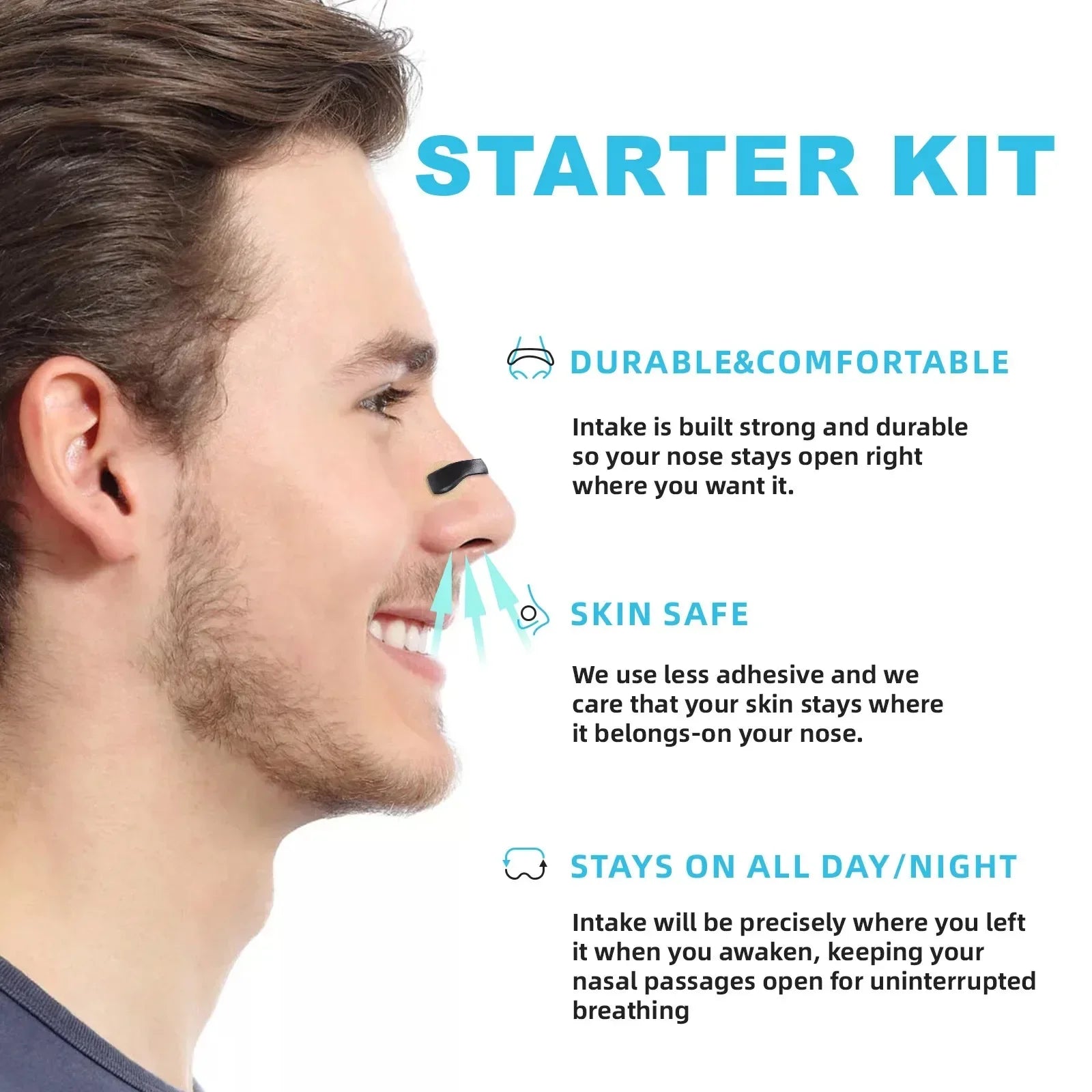 Anti-Snoring Nasal Dilator Starter Kit – Breathe Easier, Sleep Better, Perform Stronger