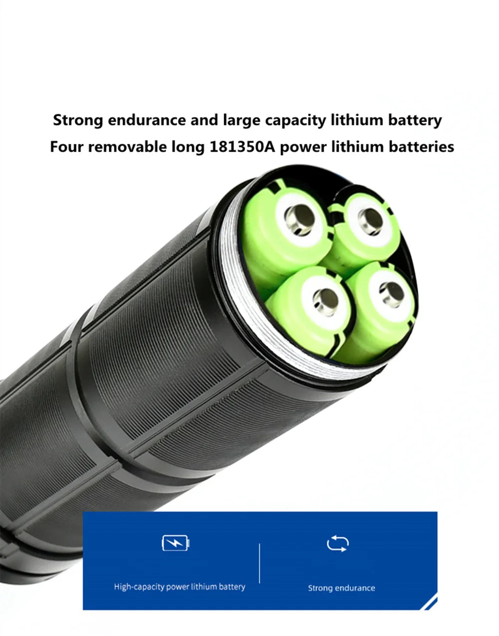 High-Power LED Flashlight – Rechargeable, Long-Range, Tactical Outdoor Torch