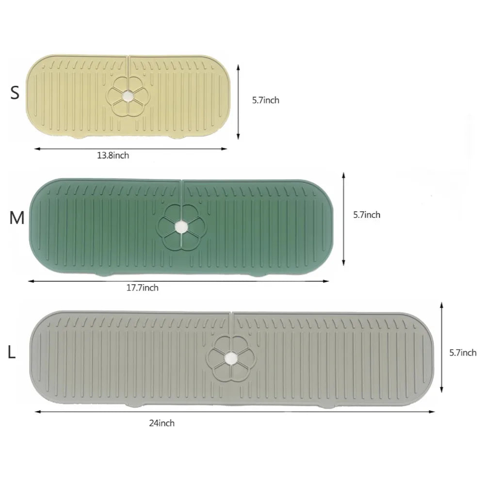 Silicone Faucet Splash Guard & Sink Counter Protector