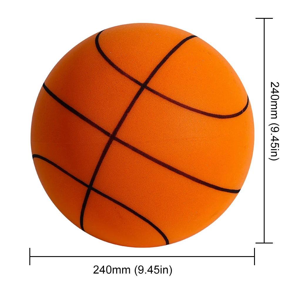 Kids Indoor Silent Basketball - High-Resilience Foam Ball