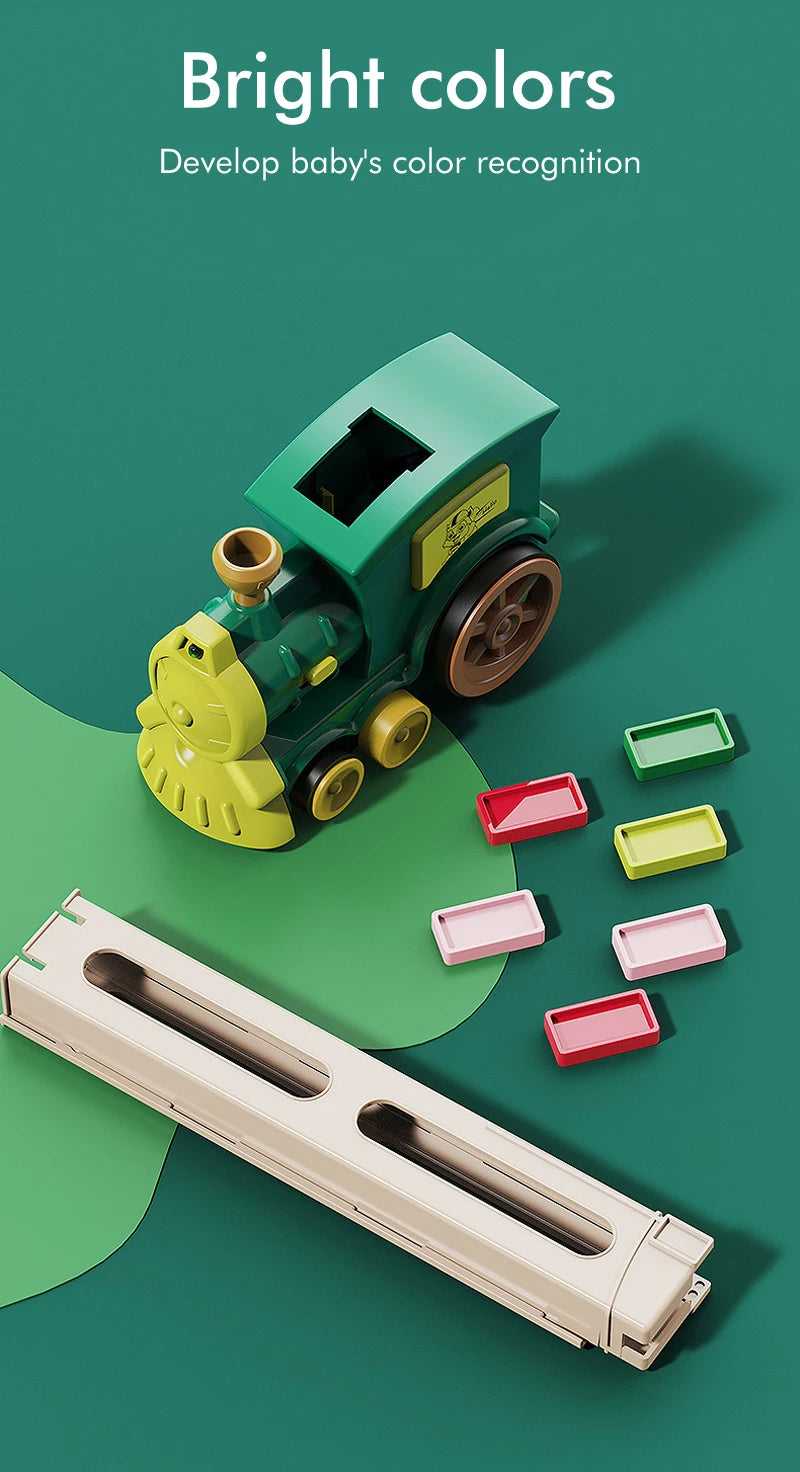 Domino Domino Mini Train Fun Automatic Placement Building Block Children's Electric Puzzle Toy Car