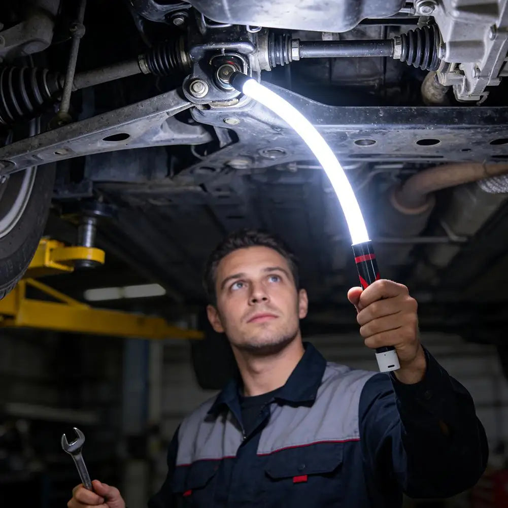 Flexible Rechargeable LED Work Light – 27" Bendable 800LM Inspection Light