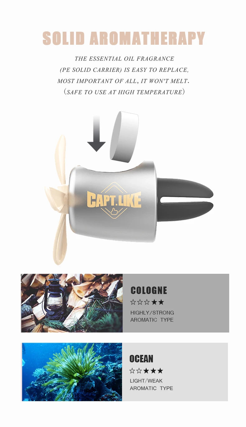 Pilot-Themed Car Air Freshener with Propeller Fan Clip