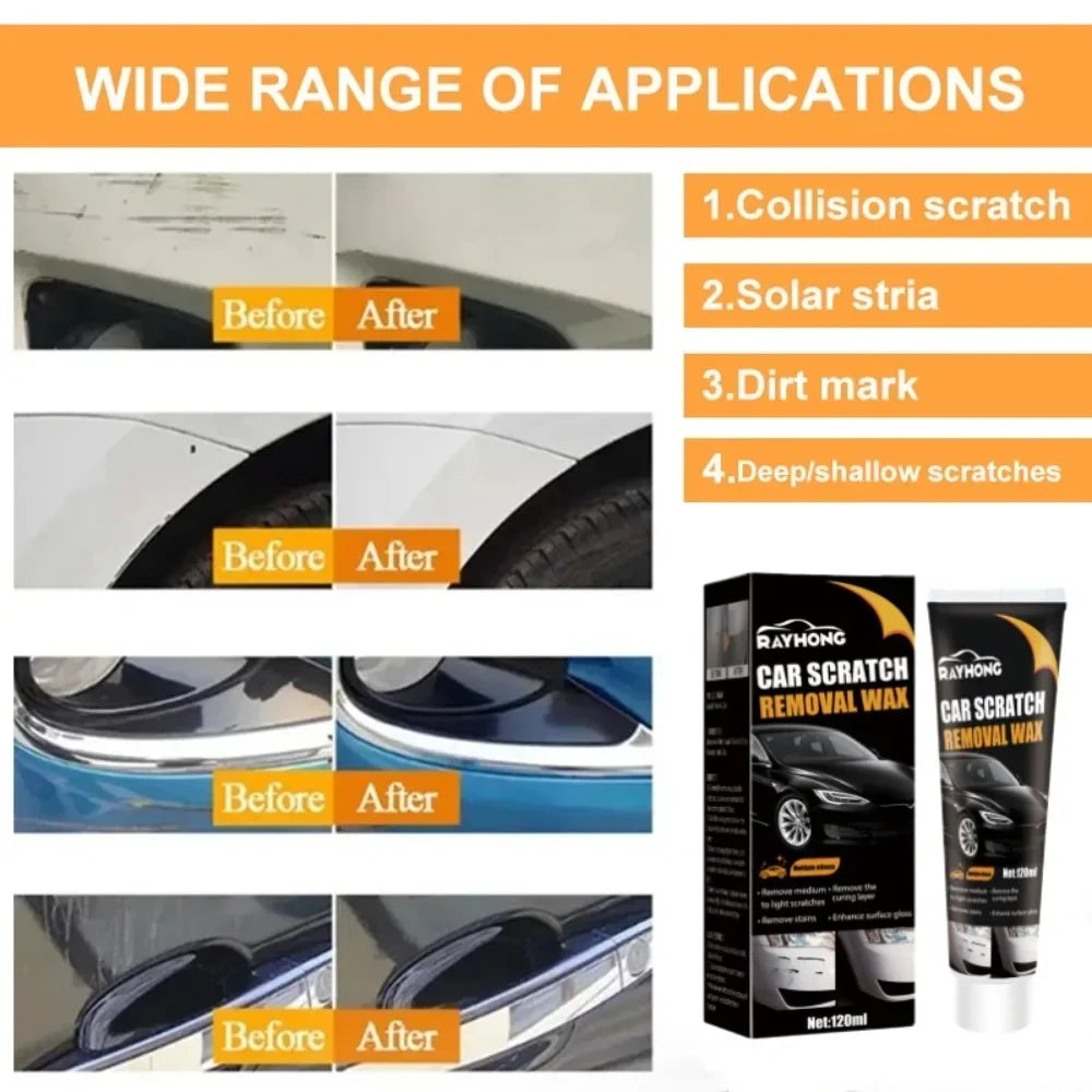 Premium Car Scratch Remover & Paint Care Wax – 120ml