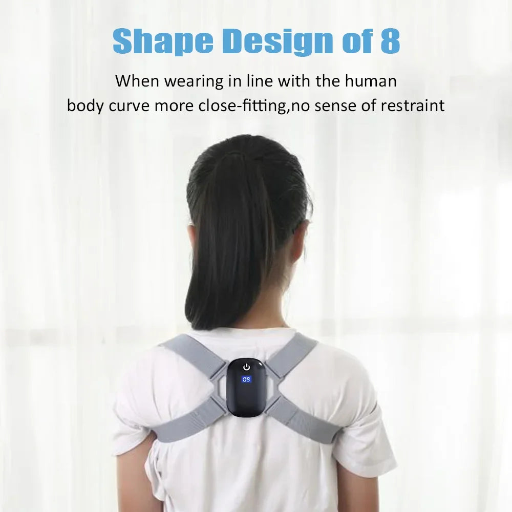 Smart Posture Corrector with Vibration Reminder – Adjustable Back Support for Adults & Kids