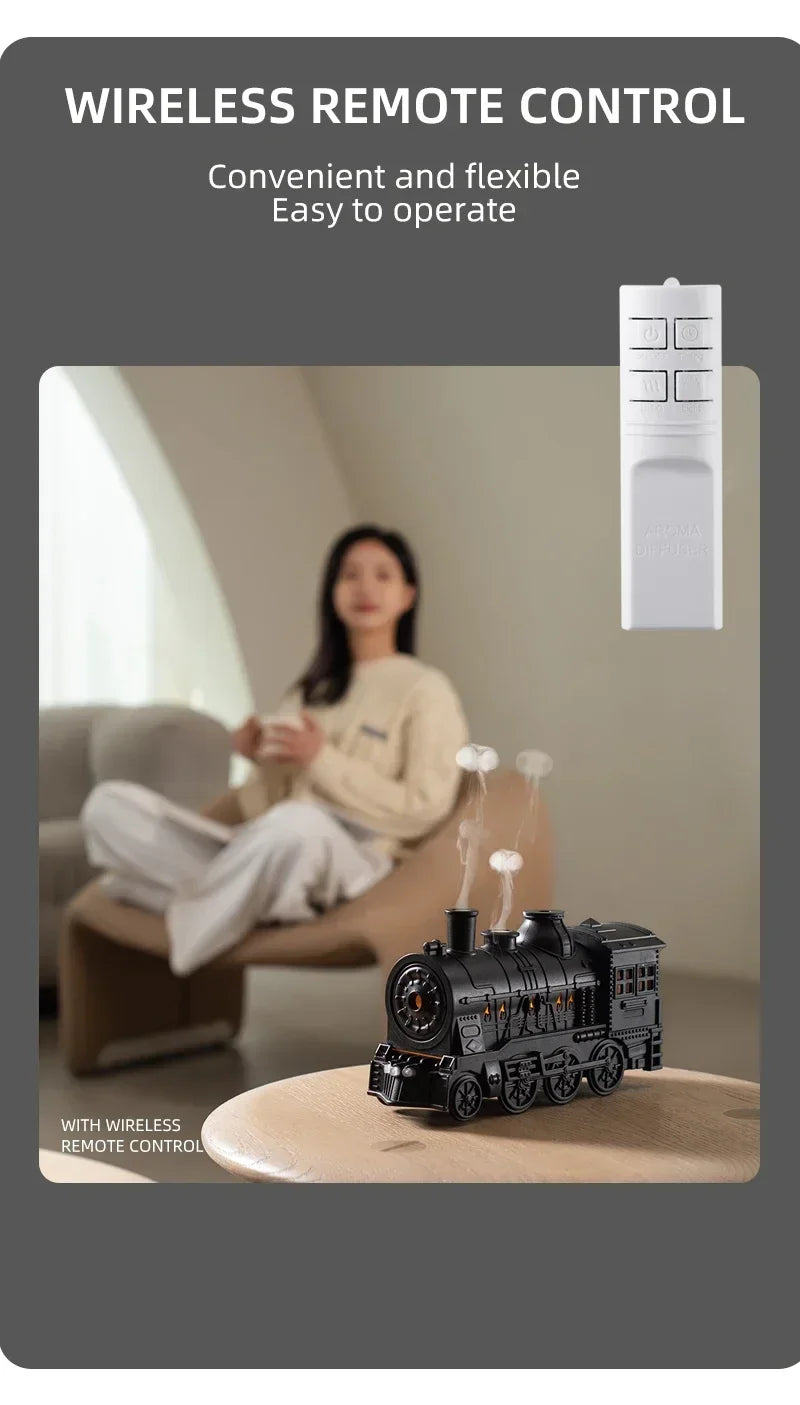Retro Train Essential Oil Diffuser & Cool Mist Humidifier