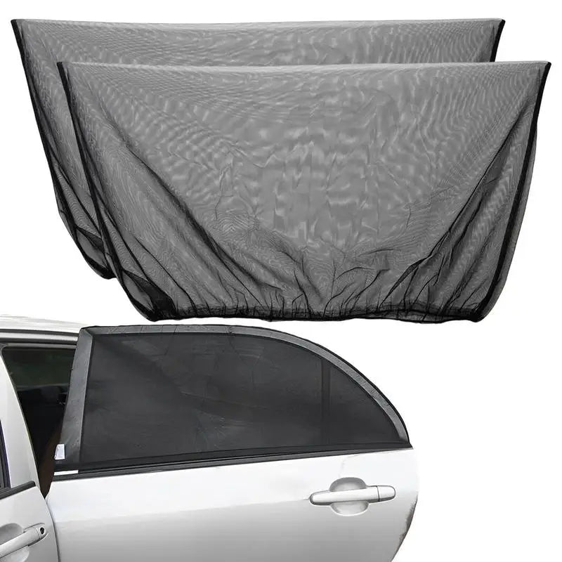 Universal Car Window Sunshade Mesh Curtains – UV Protection & Privacy