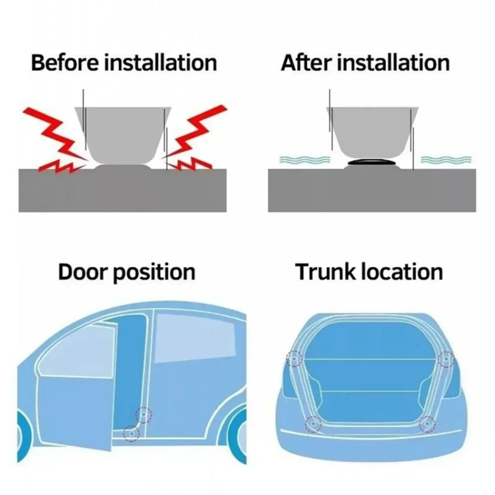 Universal Silicone Car Door Shock-Absorbing Pads – Noise & Collision Protection