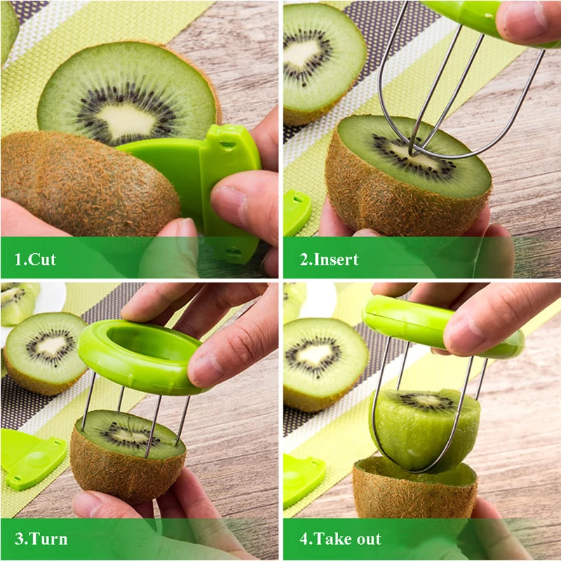 Detachable Kiwi Peeler & Cutter – Easy Fruit Slicing Tool