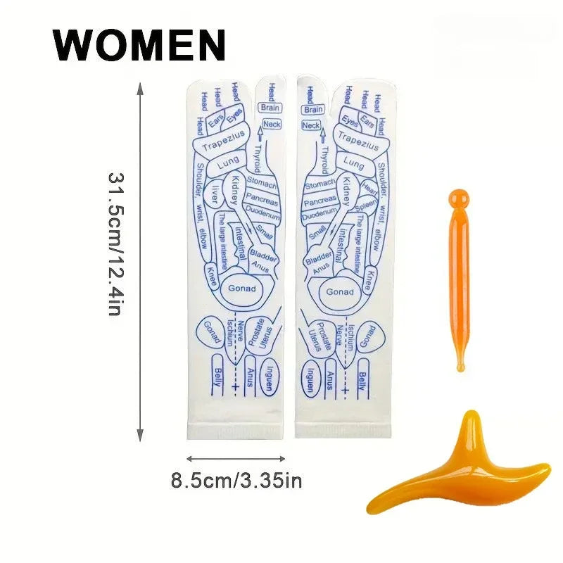 Acupressure Reflexology Massage Socks – Foot Therapy & Relaxation Set