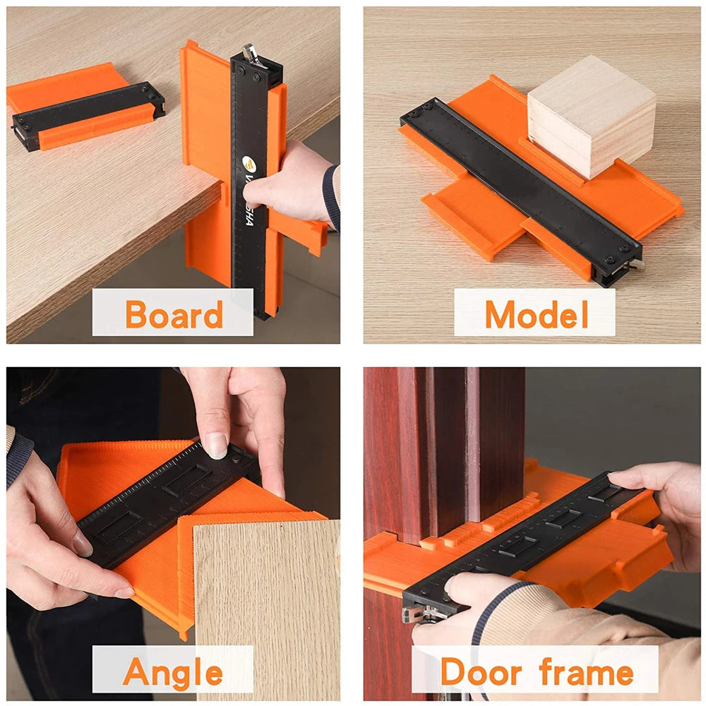 Precision Contour Gauge with Lock – Shape Duplicator Tool for Woodworking, Tiling & DIY Projects