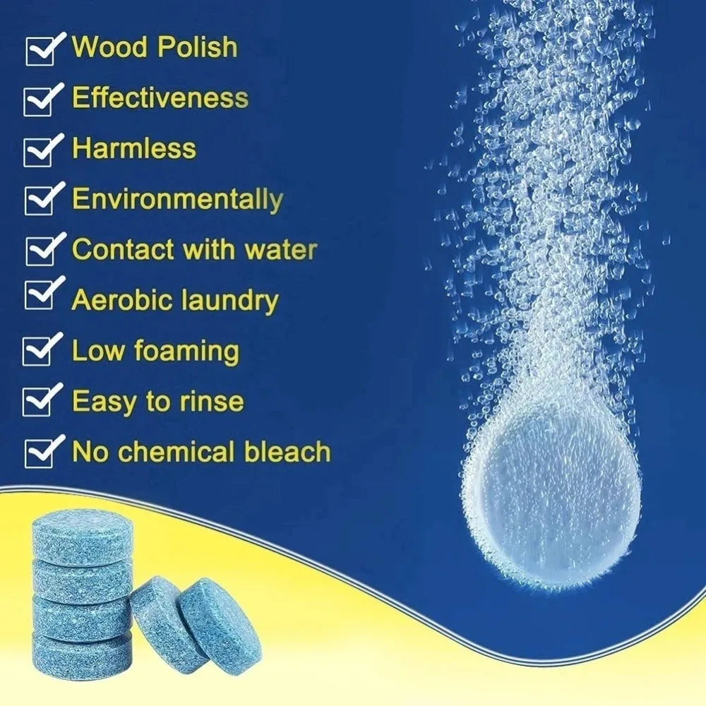 Effervescent Windshield Washer Tablets – Powerful Glass Cleaning Solution