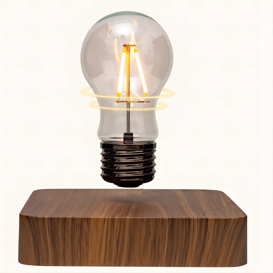 Magnetic Levitating LED Lamp with Wooden Base