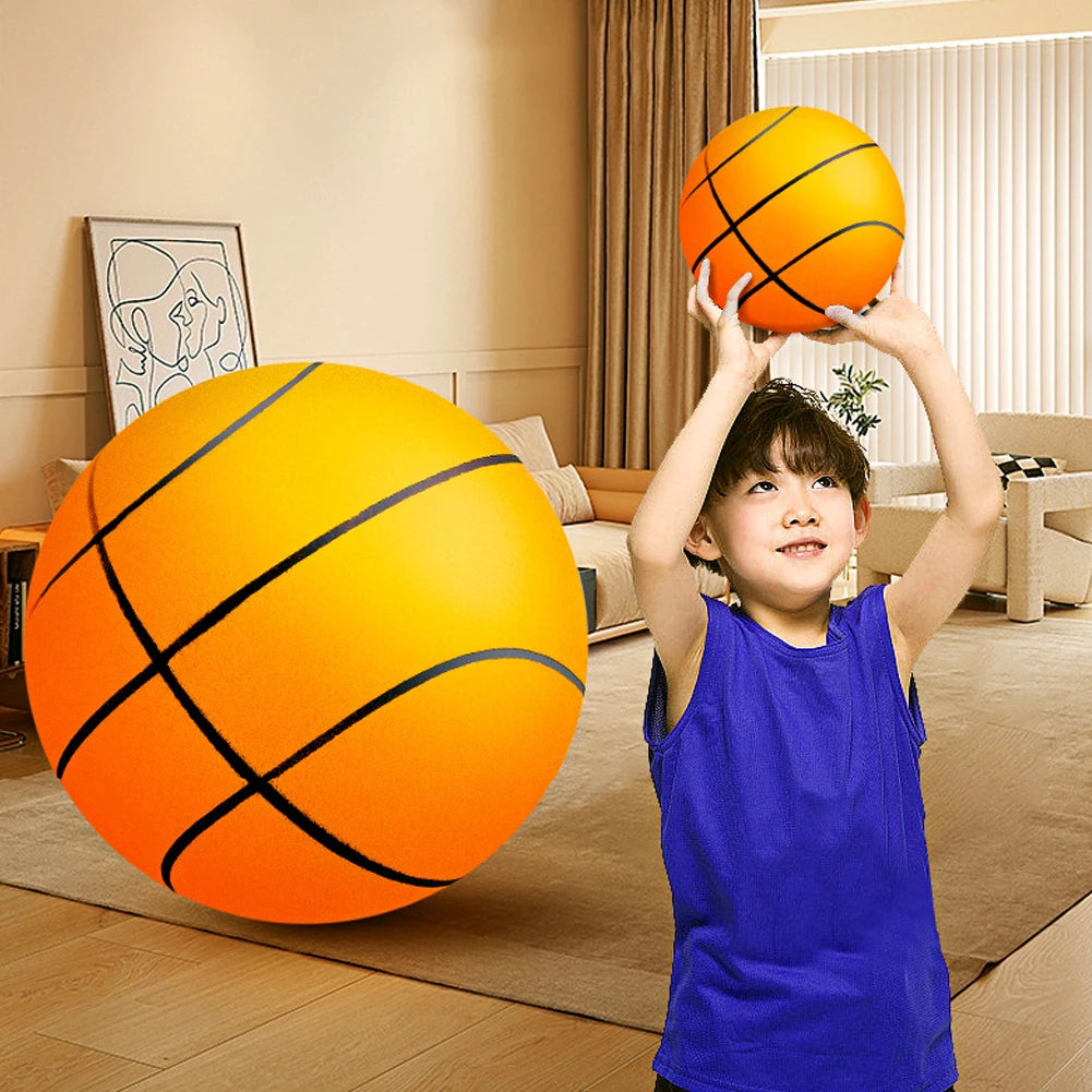 Kids Indoor Silent Basketball - High-Resilience Foam Ball