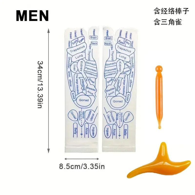 Acupressure Reflexology Massage Socks – Foot Therapy & Relaxation Set