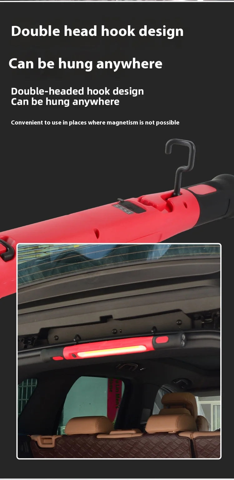 Rechargeable Magnetic COB Work Light – 360° Rotating LED Inspection Lamp