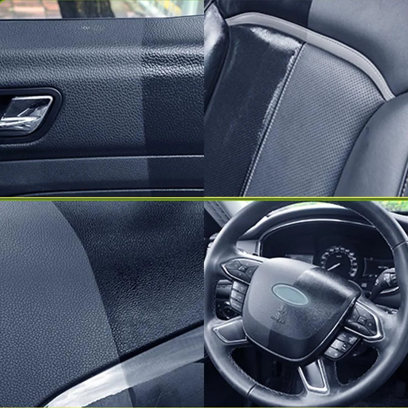 Car Plastic & Leather Restorer – Non-Greasy, UV-Protective Shine for Interiors
