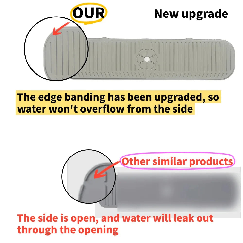 Silicone Faucet Splash Guard & Sink Counter Protector