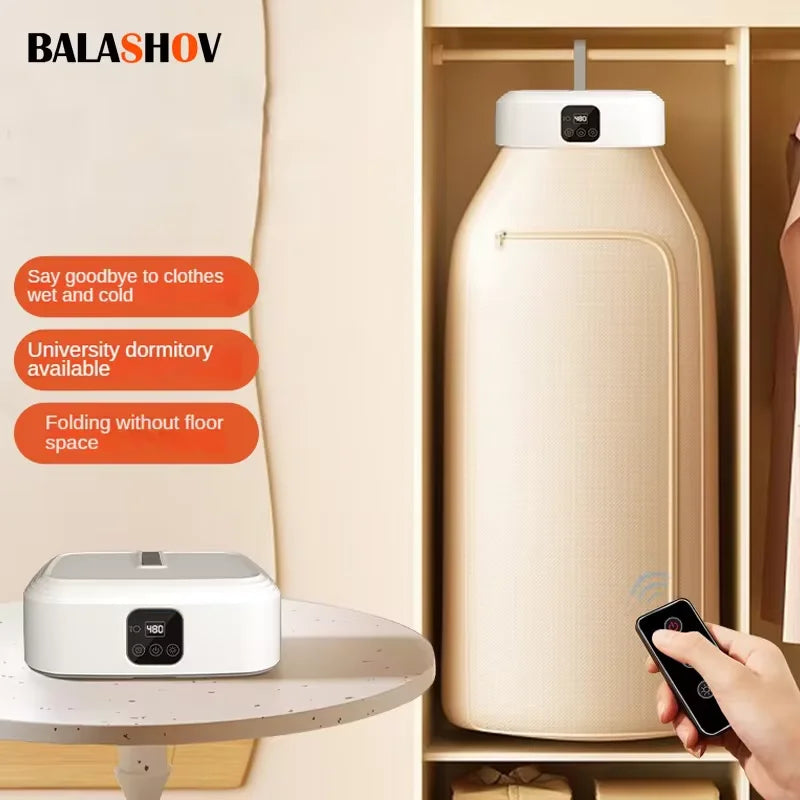 Portable Folding Clothes Dryer with Remote Control