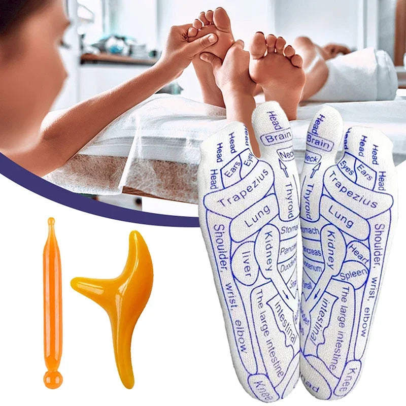 Acupressure Reflexology Massage Socks – Foot Therapy & Relaxation Set