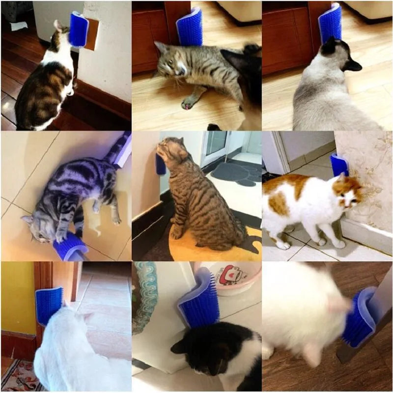 Cat Self-Grooming Scratcher Brush and Massager