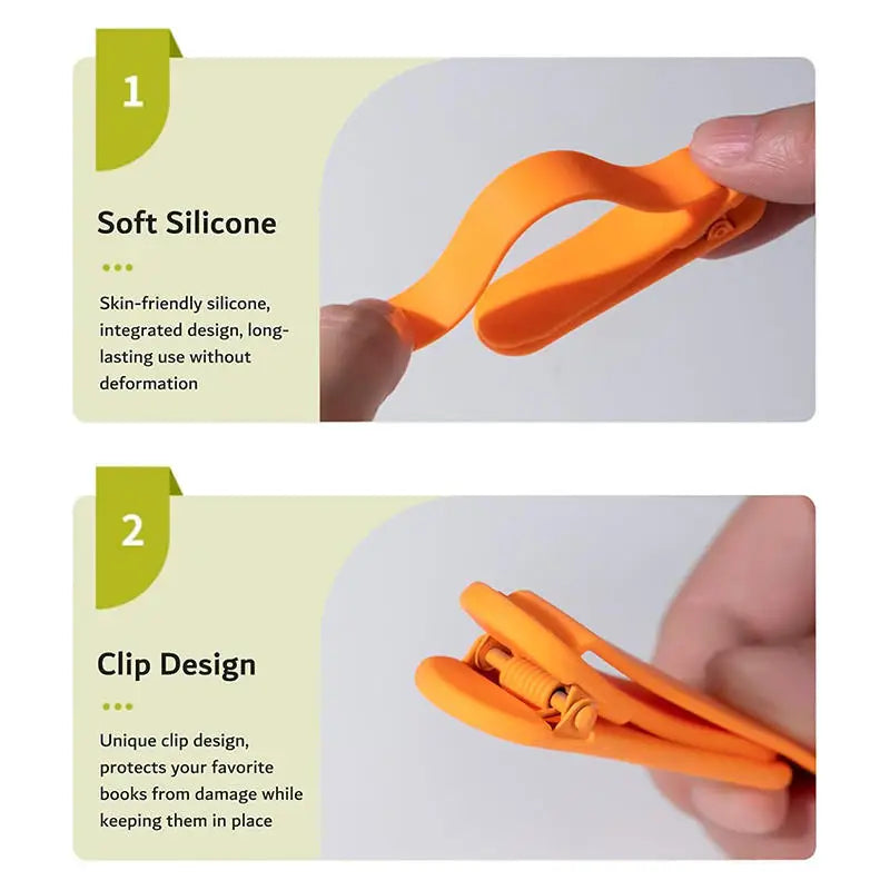 Soft Silicone Book Page Holder Clip