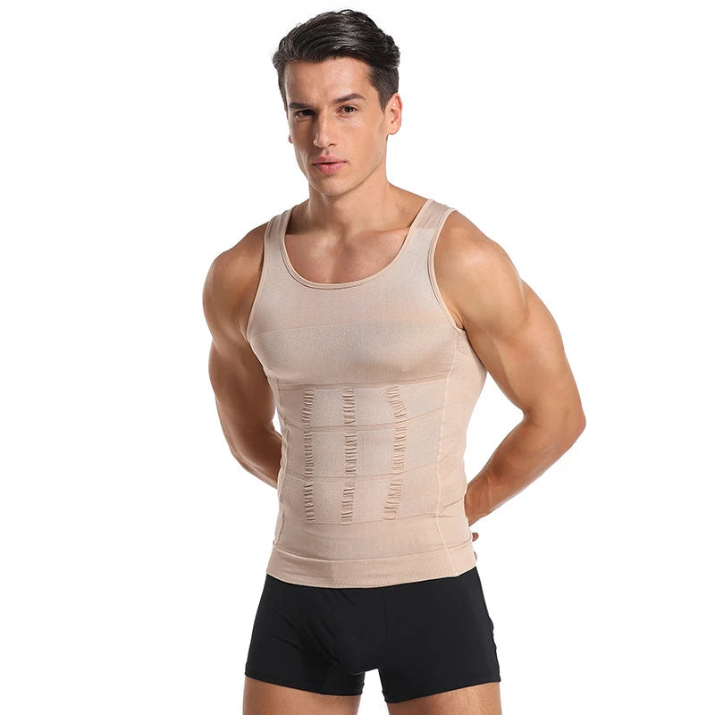 Men's Compression Shaper Vest – Slimming Body Tummy Control Shirt