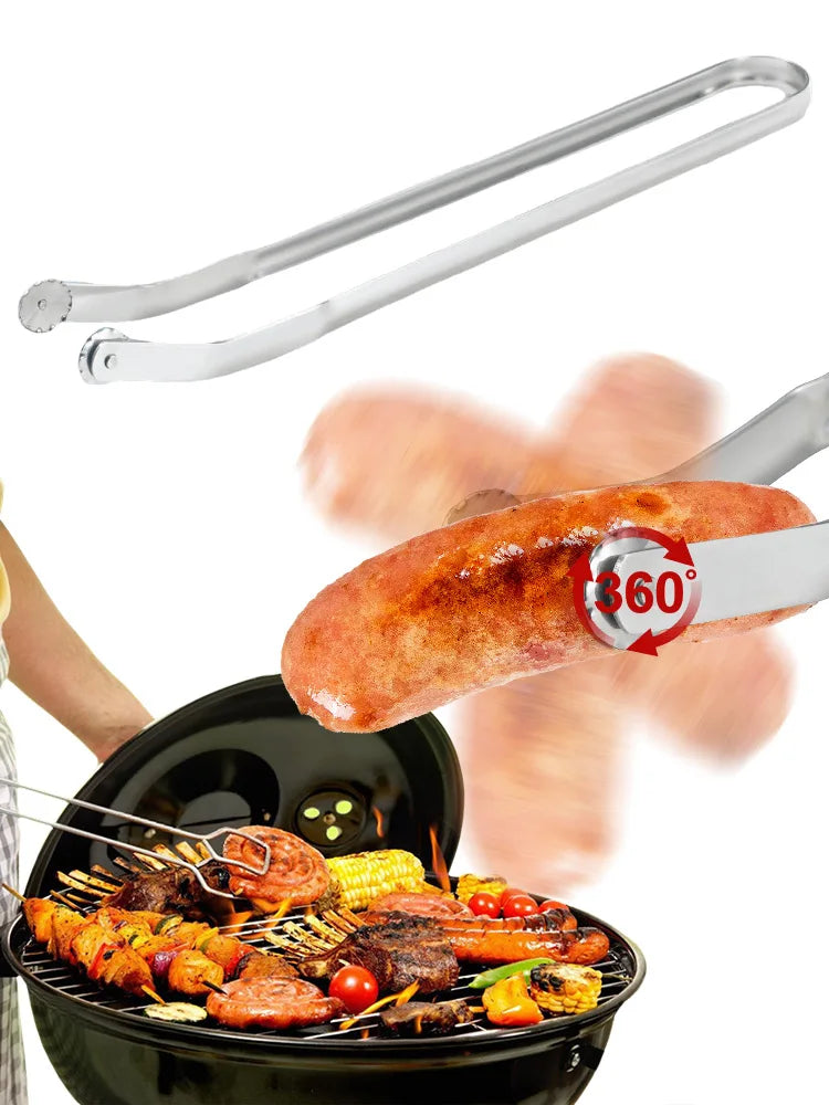 Rotating BBQ Sausage Tongs – Effortless Grilling for Perfectly Cooked Meats