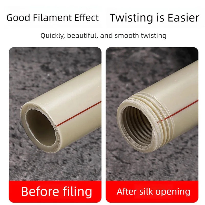 Dual-Function Pipe Threading Tool – Internal & External Threads for Plastic Pipes