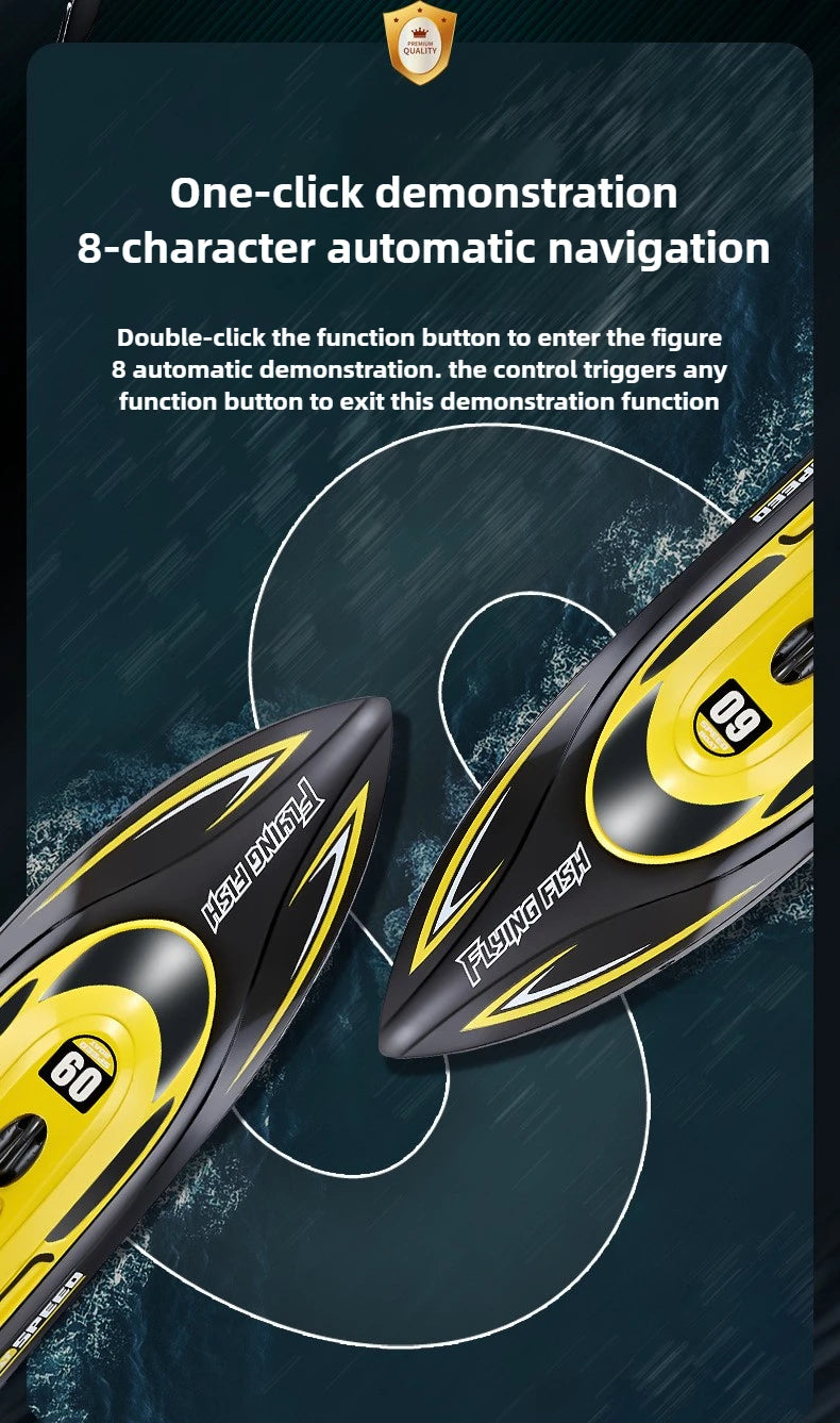 High-Speed 2.4GHz RC Racing Speedboat – Waterproof & Self-Righting