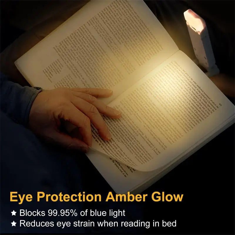 Ultra-Compact USB Rechargeable Book Light with Adjustable Brightness
